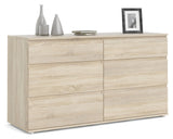 Nova Dobbelt Kommode m. 6 skuffer, Ege-look - Unoliving.com