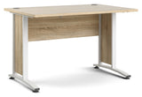 Prima Skrivebord - Lys træ 120cm m/hvide ben - Unoliving.com