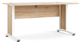 Prima Skrivebord - Lys træ 150cm m/hvide ben - Unoliving.com