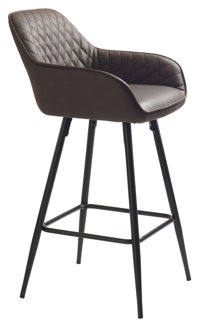 Milton barstol SH: 67cm, Brun PU - Unoliving.com