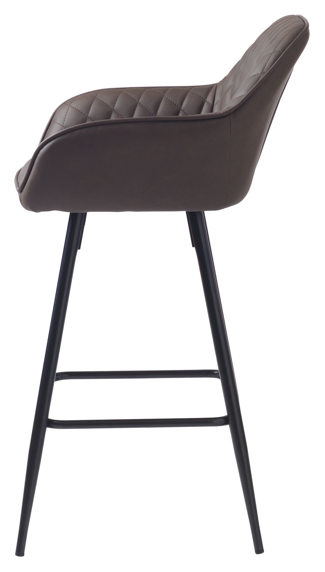 Milton barstol SH: 67cm, Brun PU - Unoliving.com