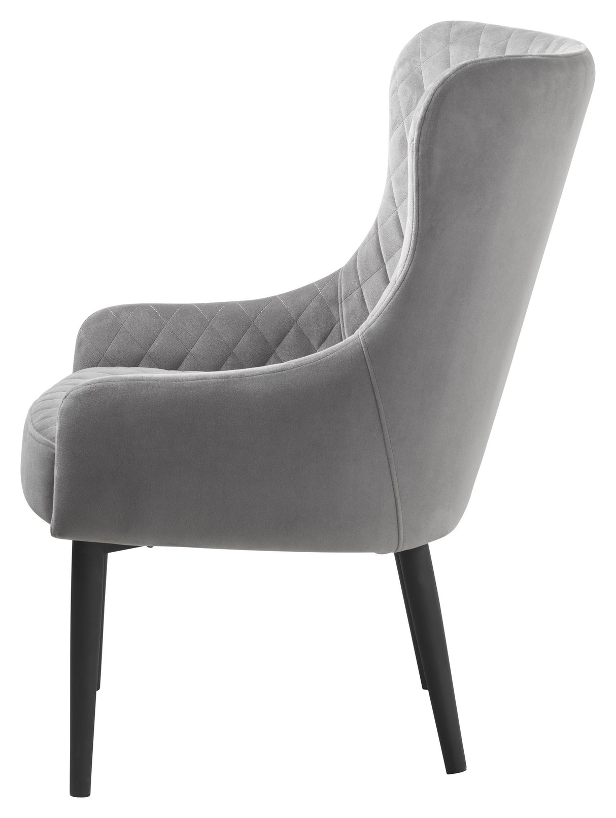 Ottowa Loungestol, Grå Velour - Unoliving.com