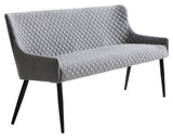 Ottowa Sofabænk, Grå Velour - Unoliving.com