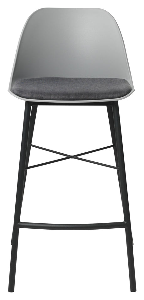 Whistler barstol SH: 68cm, Grå PP/Sort metal - Unoliving.com