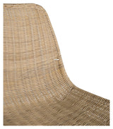 Bali Spisebordsstol, Rattan, sorte metal ben - Unoliving.com