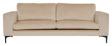 Bolero 3-pers. Sofa, Beige Velour m. sorte ben - Unoliving.com