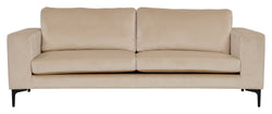 Bolero 3-pers. Sofa, Beige Velour m. sorte ben - Unoliving.com