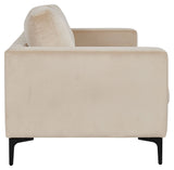 Bolero 3-pers. Sofa, Beige Velour m. sorte ben - Unoliving.com