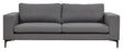 Bolero 3-pers. Sofa, Grå Stof m. sorte ben - Unoliving.com