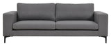 Bolero 3-pers. Sofa, Grå Stof m. sorte ben - Unoliving.com