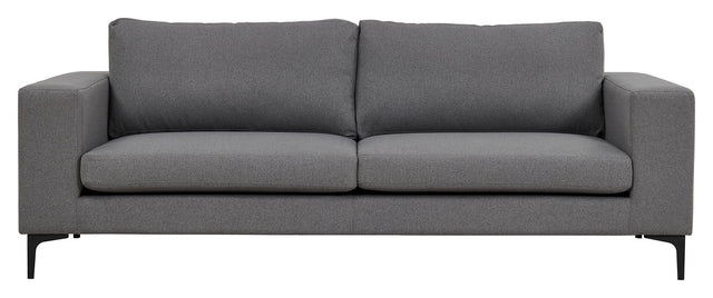 Bolero 3-pers. Sofa, Grå Stof m. sorte ben - Unoliving.com