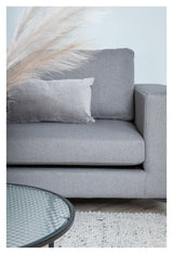 Bolero 3-pers. Sofa, Grå Stof m. sorte ben - Unoliving.com