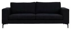 Bolero 3-pers. Sofa, Sort Stof m. sorte ben - Unoliving.com