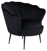 Calais Loungestol, Sort Velour - Unoliving.com