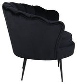 Calais Loungestol, Sort Velour - Unoliving.com