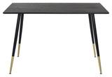 Dipp Spisebord, Sort finér m. messing, 120x85 - Unoliving.com