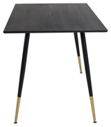 Dipp Spisebord, Sort finér m. messing, 120x85 - Unoliving.com