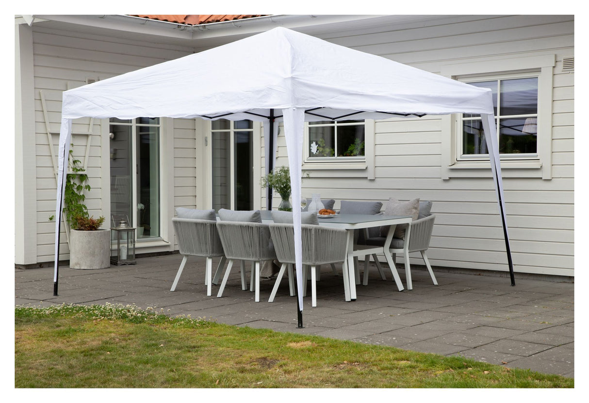 Easy up Gazebo, Hvid - Unoliving.com