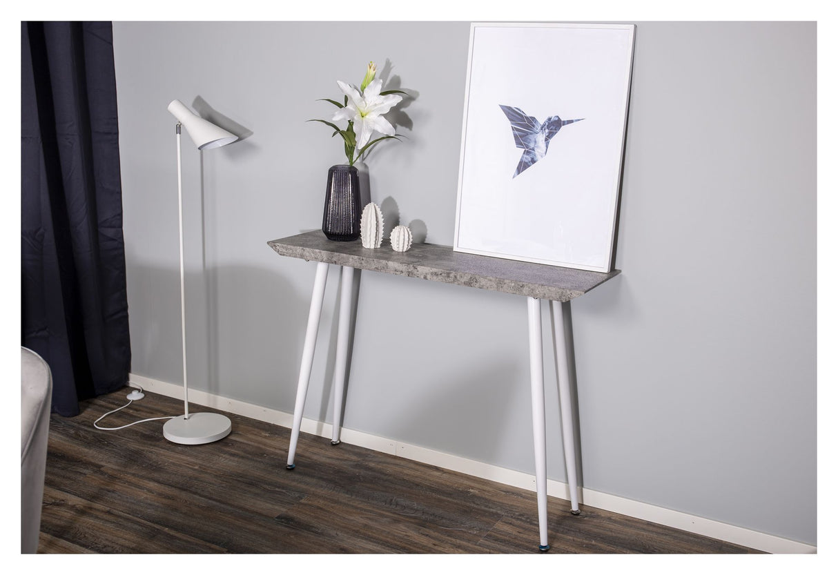 Edge Sidebord - Beton-look/Hvid, 110x30 - Unoliving.com