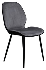 Emma Spisebordsstol, Sort Velour/Jern - Unoliving.com