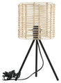 Fence Bordlampe, Sort/Natur Rattan - Unoliving.com