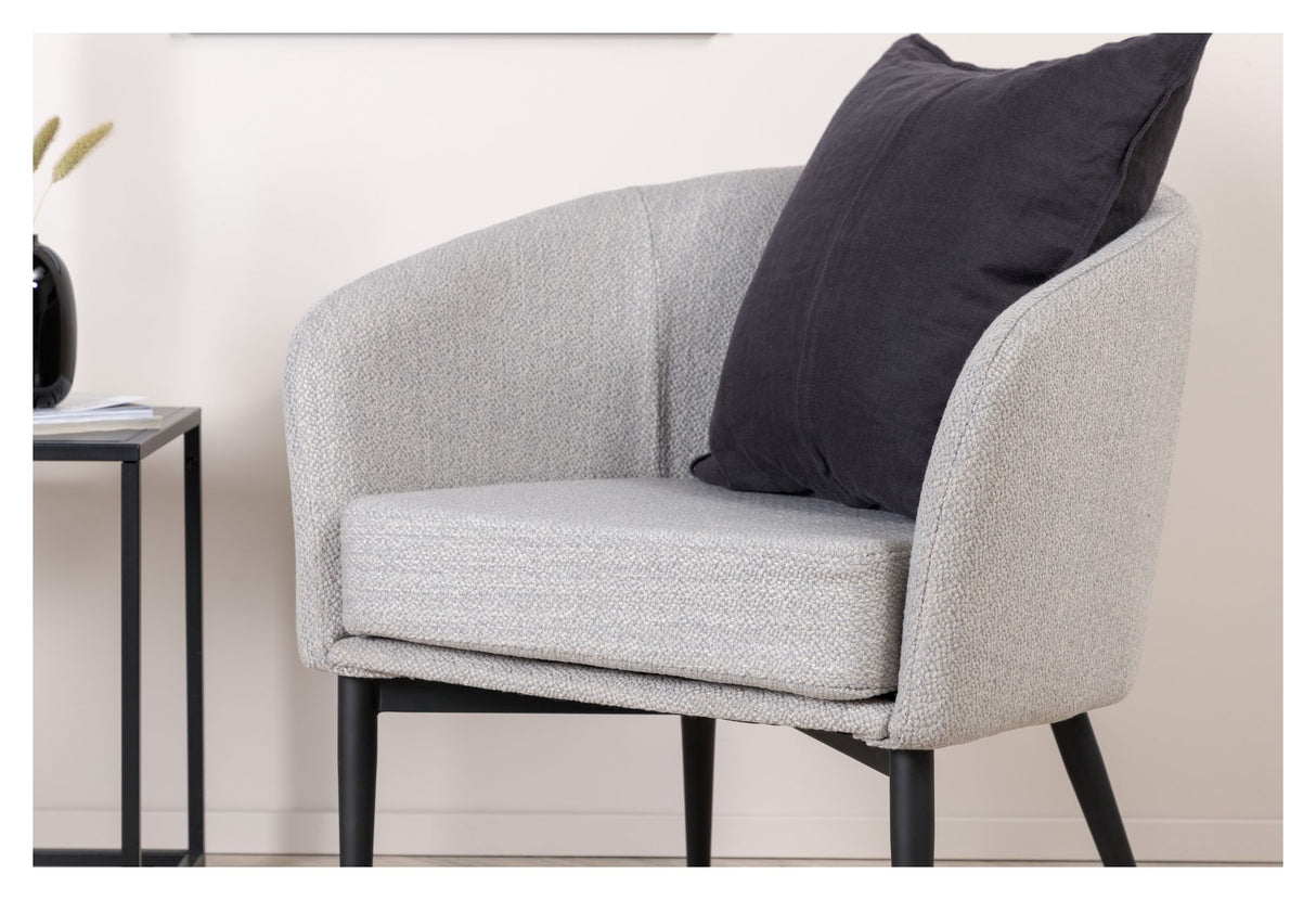 Fluffy Loungestol, Grå Stof - Unoliving.com