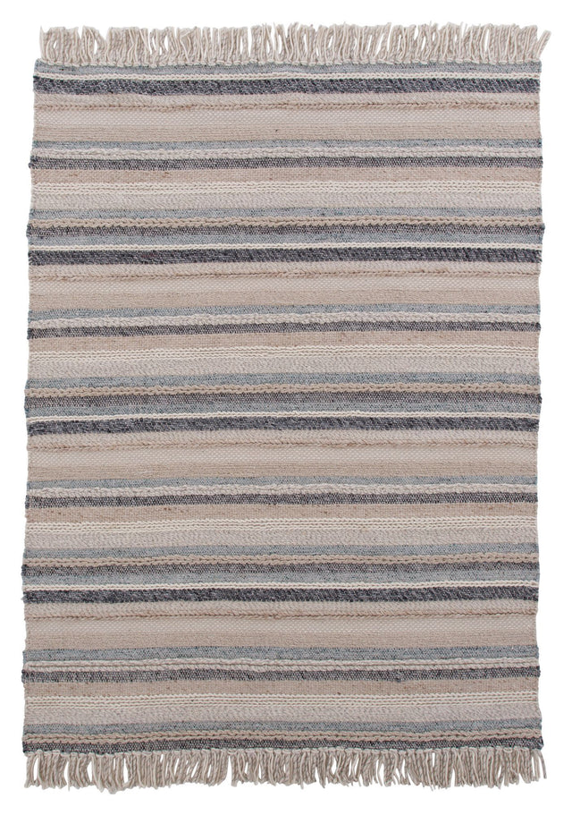 Gudha uldmix tæppe, 200x300, Beige/blue - Unoliving.com