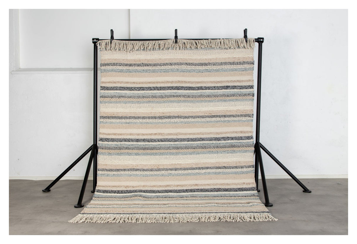 Gudha uldmix tæppe, 200x300, Beige/blue - Unoliving.com