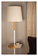 Hattman Gulvlampe, Hvid/marmor/Linen - Unoliving.com