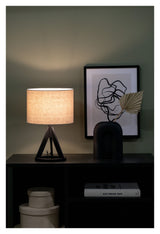 Kona Bordlampe, Sort/Linen - Unoliving.com