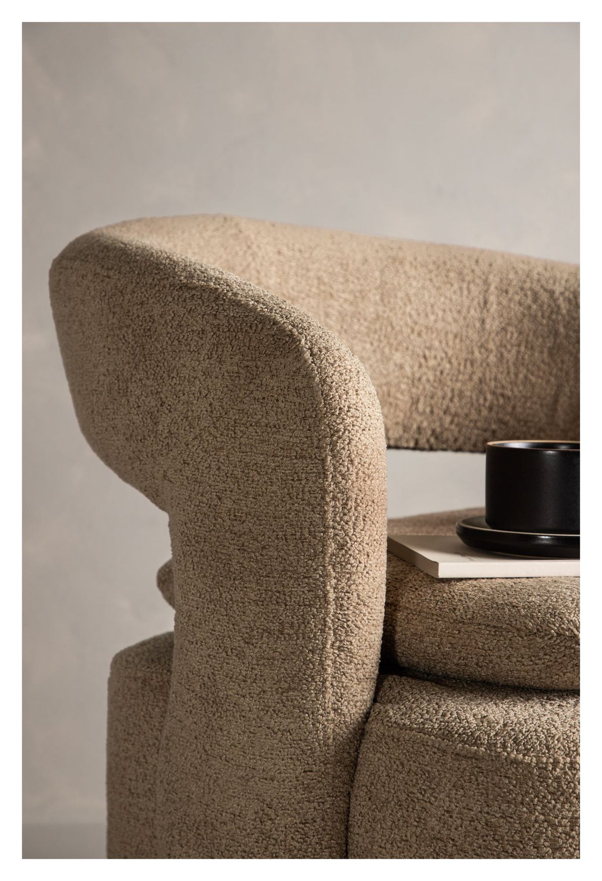 Laurel Loungestol - Beige Boucle - Unoliving.com