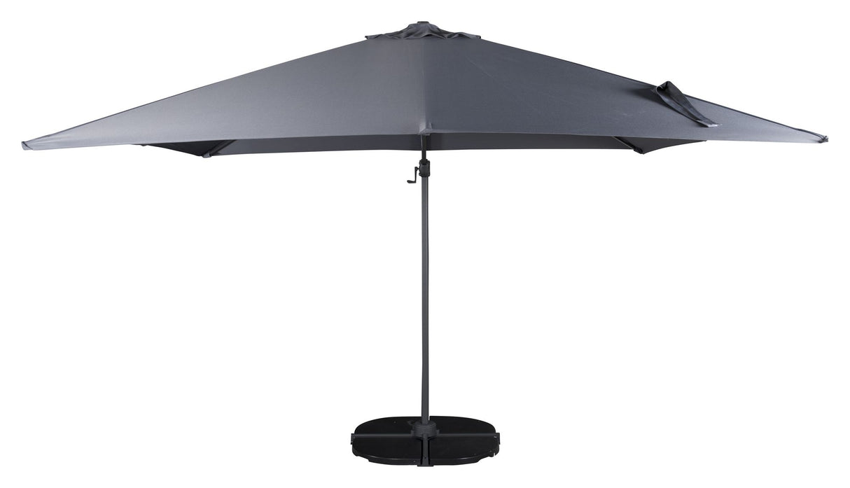 Leeds Parasol 3x3m 360 Sort/Grå - Unoliving.com