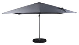 Leeds Parasol 3x3m 360 Sort/Grå - Unoliving.com