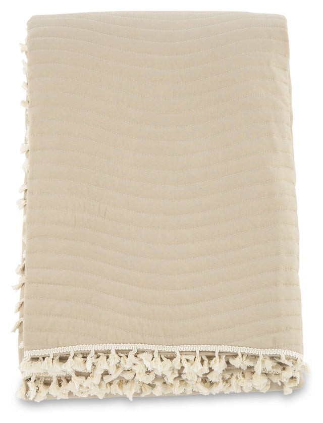 Lias Sengetæppe 180x260 - Beige - Unoliving.com