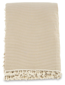 Lias Sengetæppe 180x260 - Beige - Unoliving.com