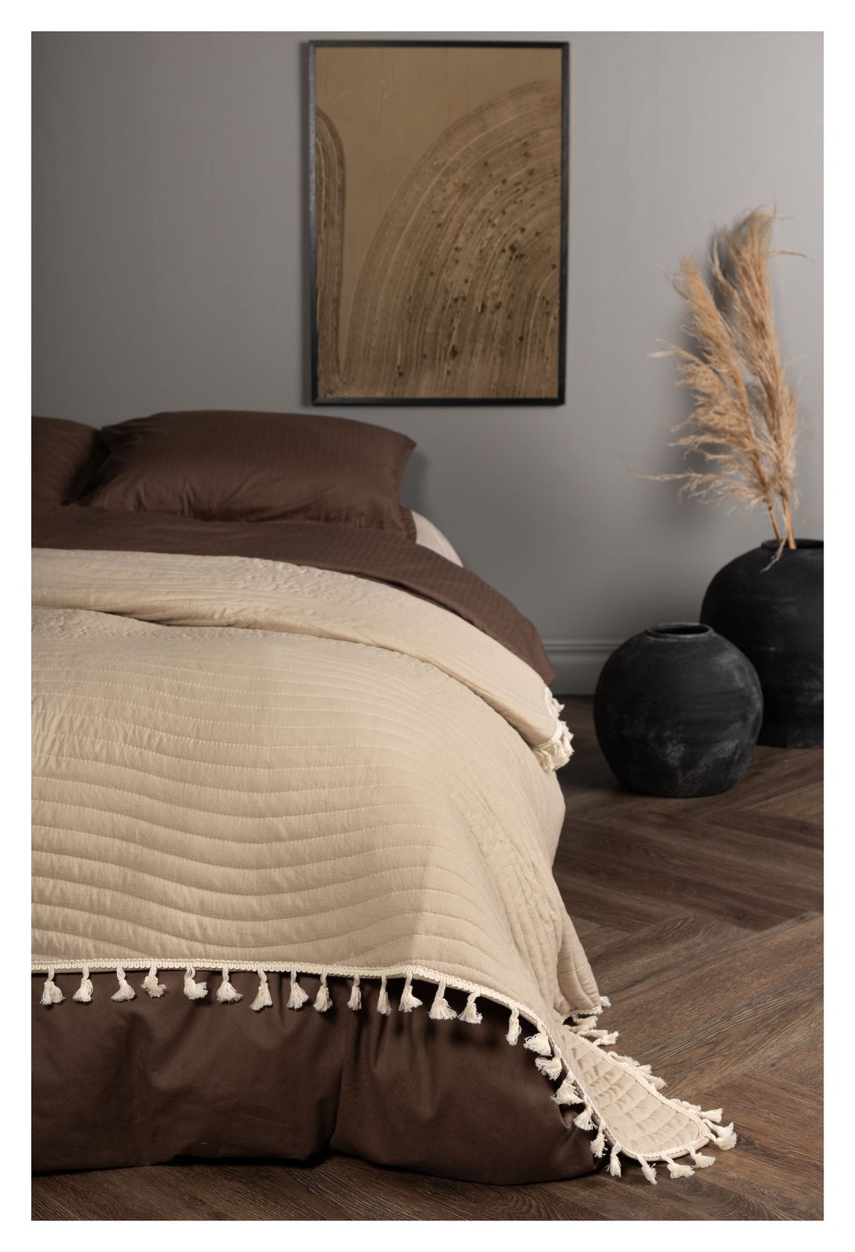 Lias Sengetæppe 180x260 - Beige - Unoliving.com