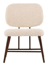 Midland Loungestol, Teddy, Hvid bouclé - Unoliving.com