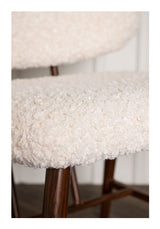 Midland Loungestol, Teddy, Hvid bouclé - Unoliving.com