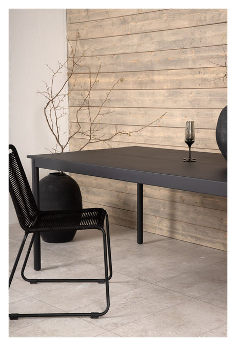 Modena Havebord 200x100 - Sort - Unoliving.com