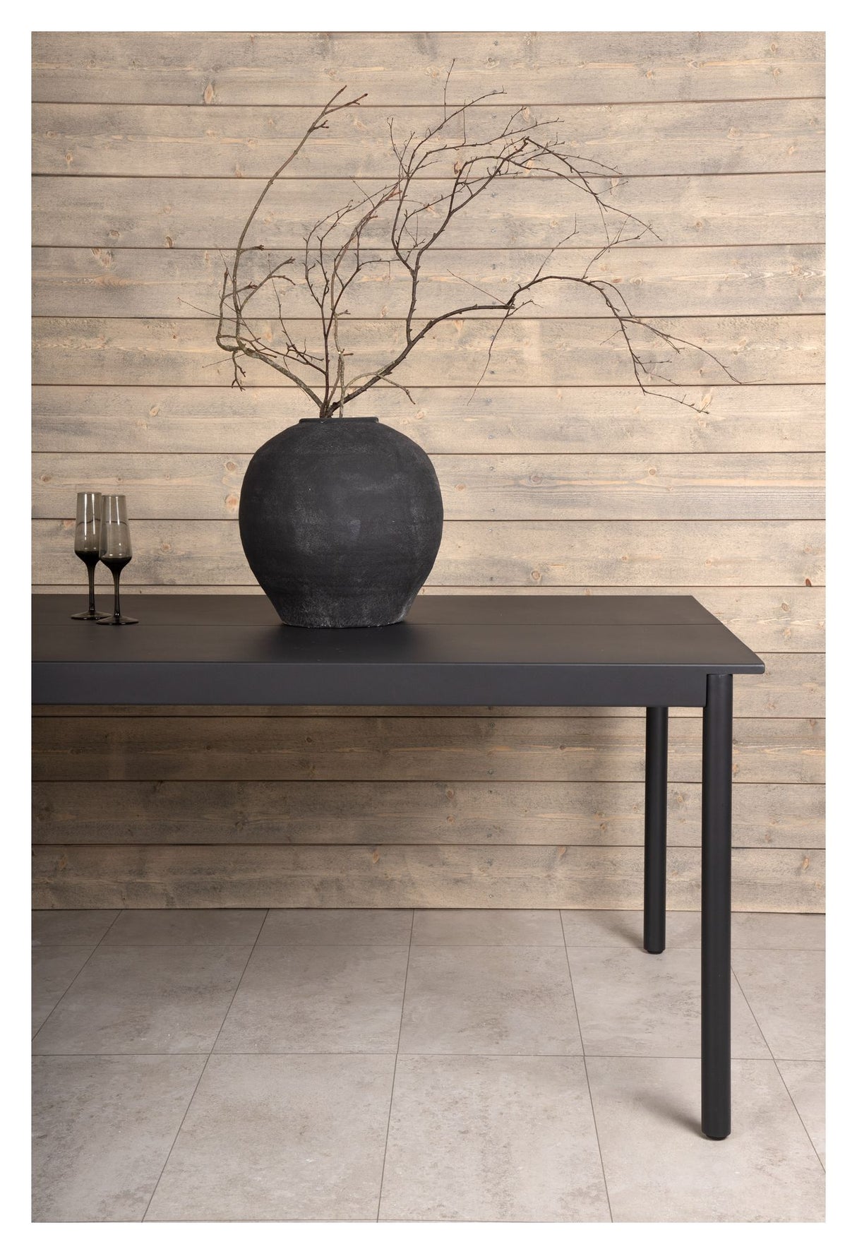 Modena Havebord 200x100 - Sort - Unoliving.com