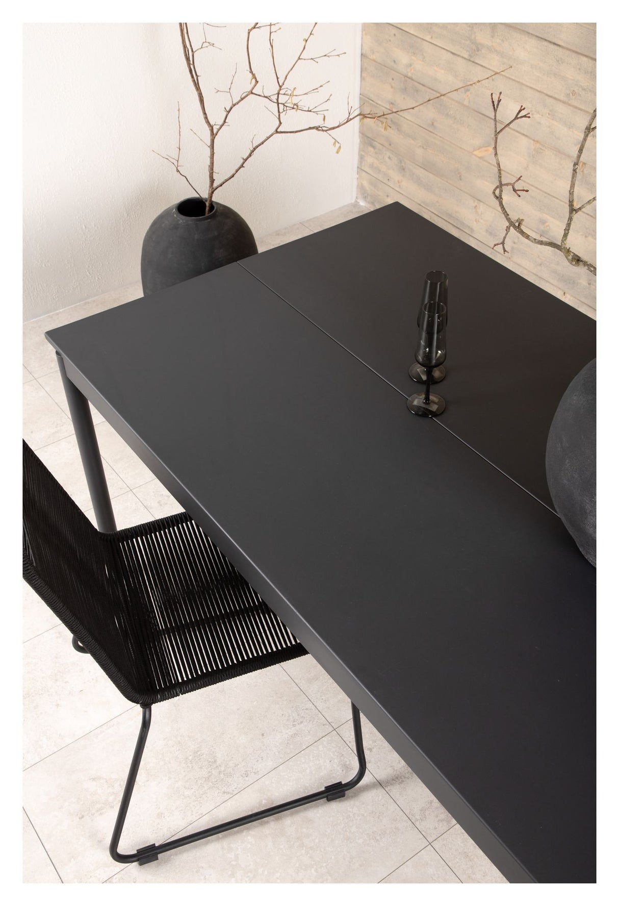 Modena Havebord 200x100 - Sort - Unoliving.com