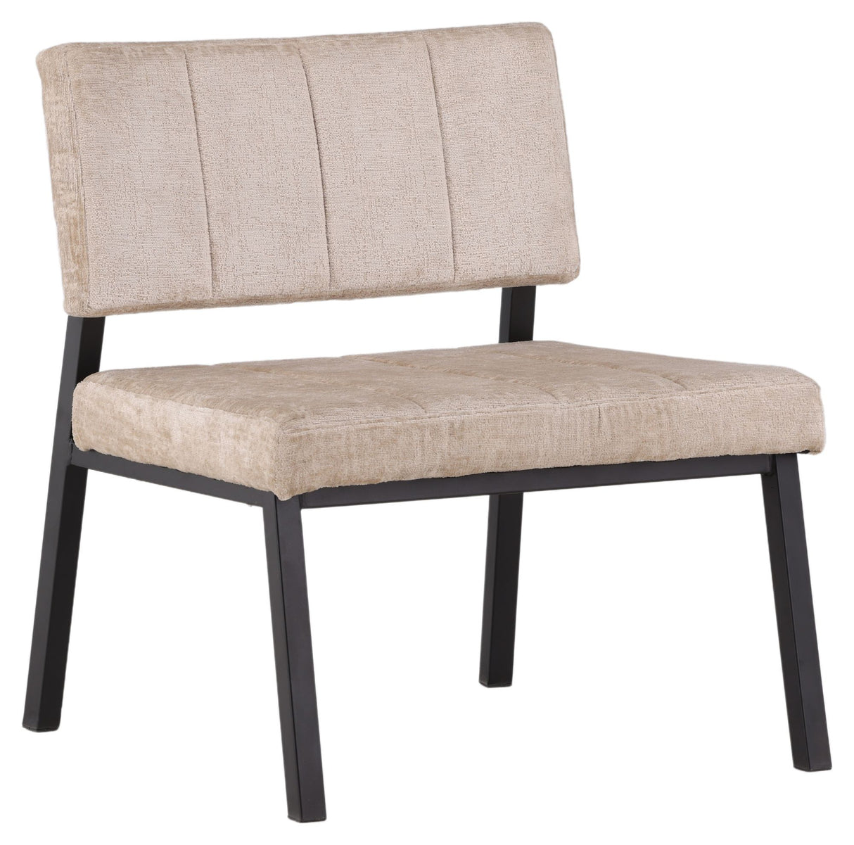 Monett Loungestol - Beige fløjl - Unoliving.com