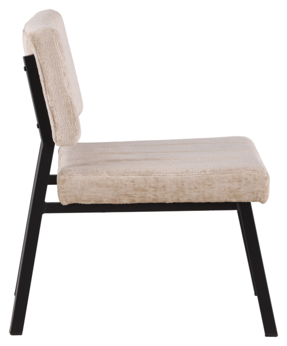 Monett Loungestol - Beige fløjl - Unoliving.com