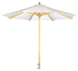 Naxos Parasol, 3m, Træ/Ecru Stof - Unoliving.com