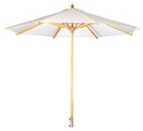 Naxos Parasol, 3m, Træ/Ecru Stof - Unoliving.com