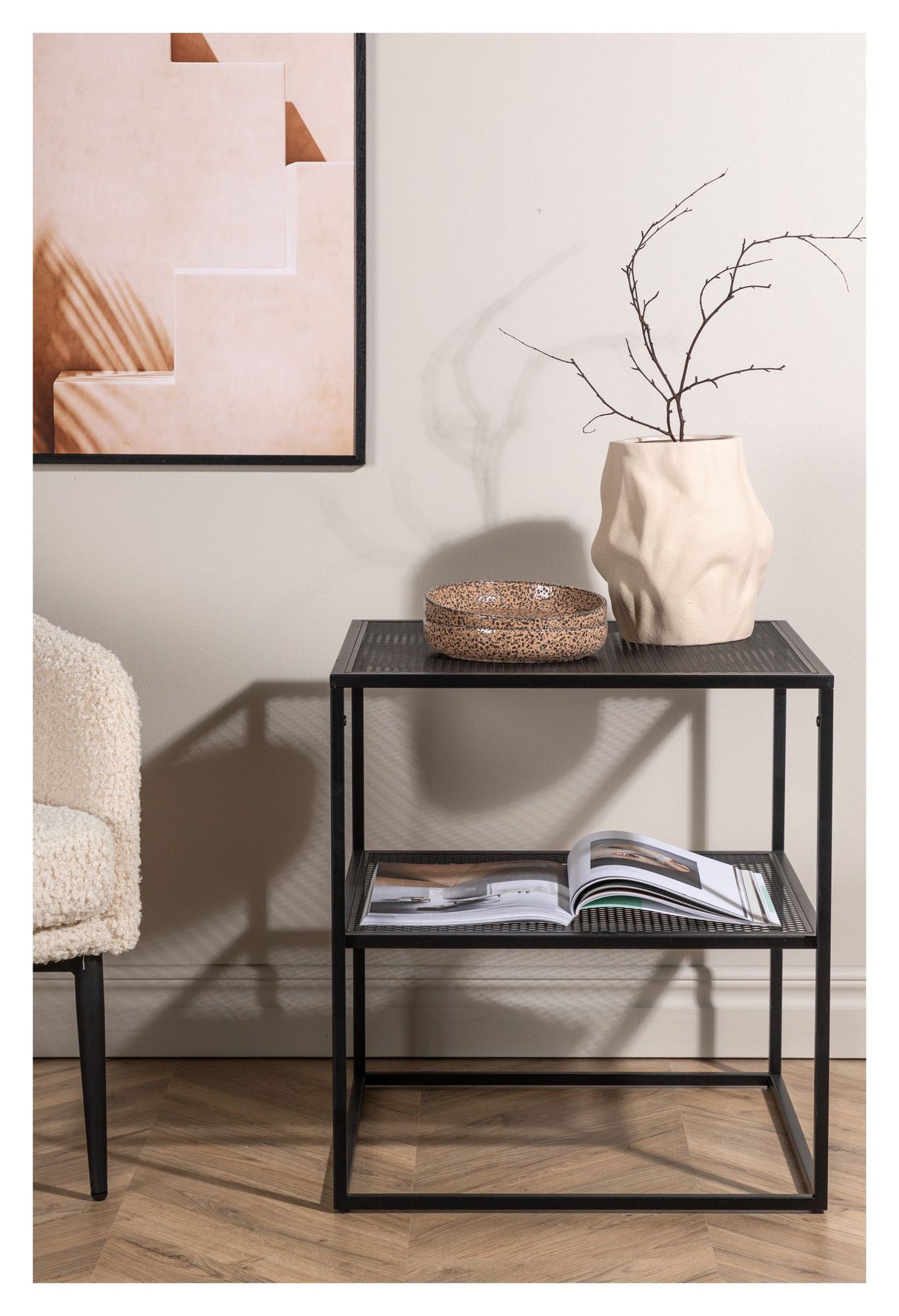 Netz Sidebord 55x55 - Sort - Unoliving.com