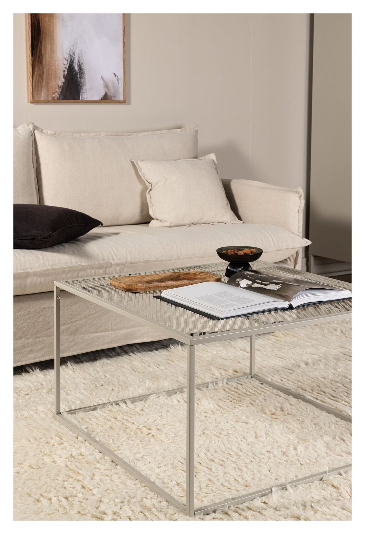 Netz Sofabord 80x80 - Beige - Unoliving.com