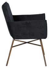 Pippi Spisebordsstol, Sort Velour/Kobber - Unoliving.com