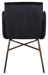 Pippi Spisebordsstol, Sort Velour/Kobber - Unoliving.com