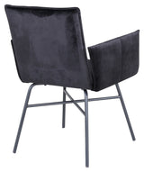 Pippi Spisebordsstol, Sort Velour/Grå - Unoliving.com